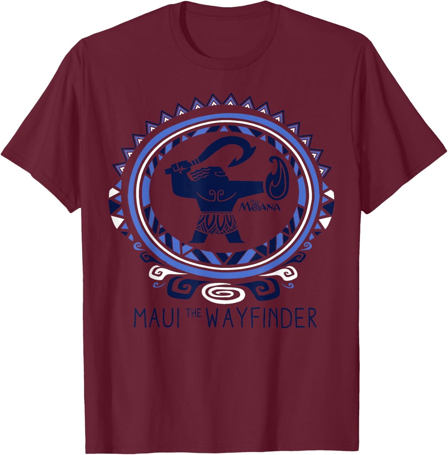 Disney Moana Maui The Wayfinder Graphic T-Shirt - T-Shirt | Maroon