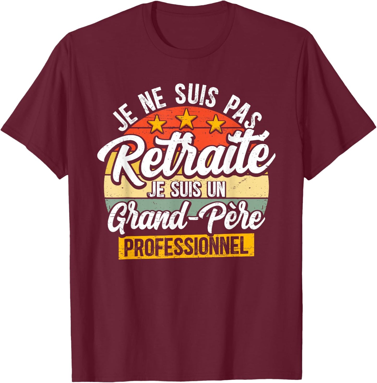 Grandpa Professional Grandfather Grandparent Retired Gift Grandpa T-Shirt - T-Shirt | Maroon