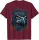 Eagle Harpy Face, American Harpy Eagle Bird T-Shirt - T-Shirt | Maroon