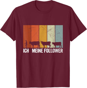 Men's with German Text "Ich Meine Follower Reef Farmer" T-Shirt - T-Shirt | Maroon
