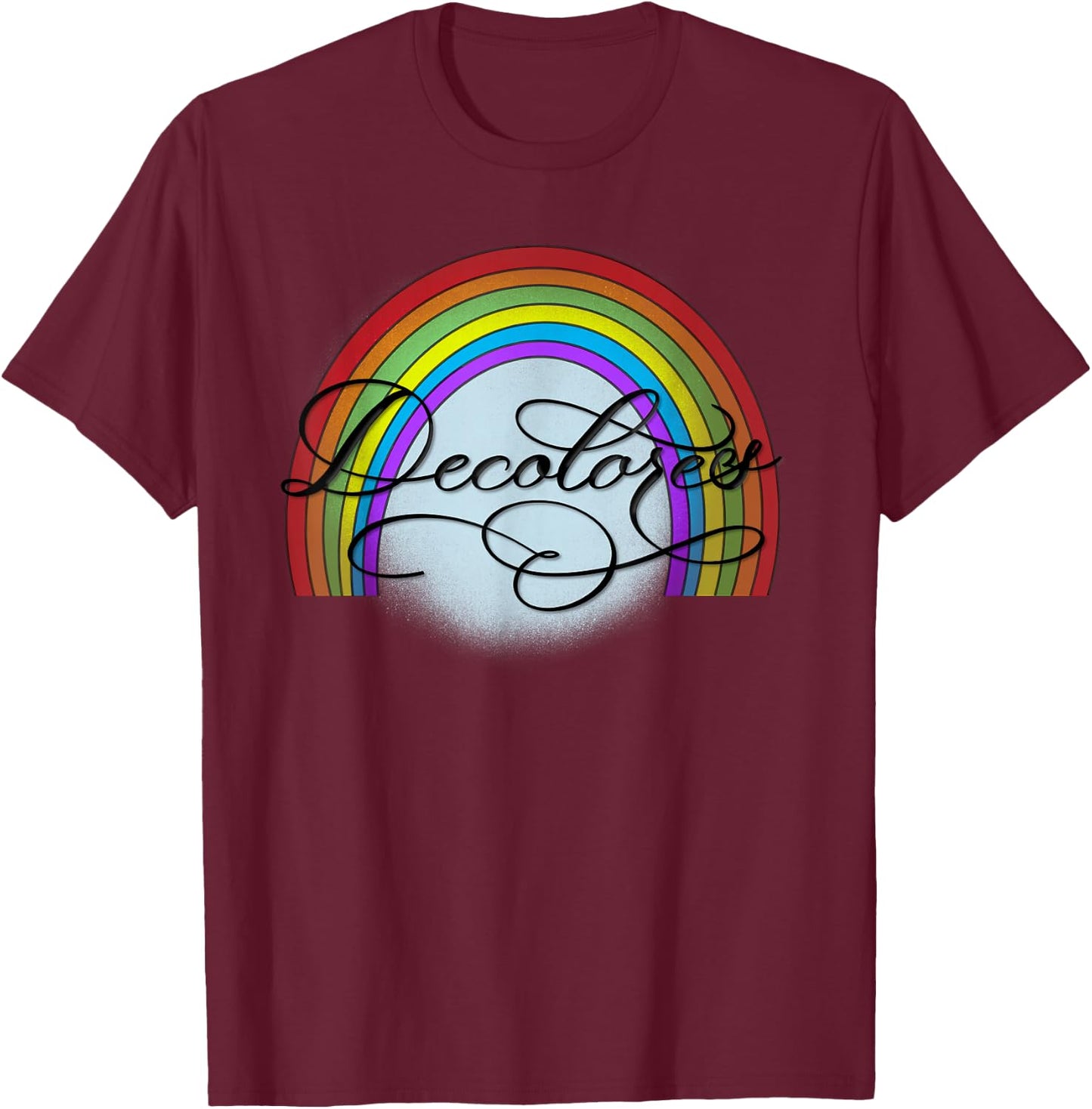 DeColores Cursillo Rainbow Faith Religion T-Shirt - T-Shirt | Maroon