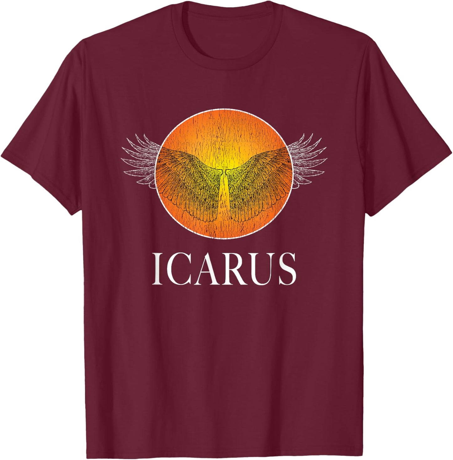 Icarus Sun Greek Mythology Ancient Greece History T-Shirt - T-Shirt | Maroon
