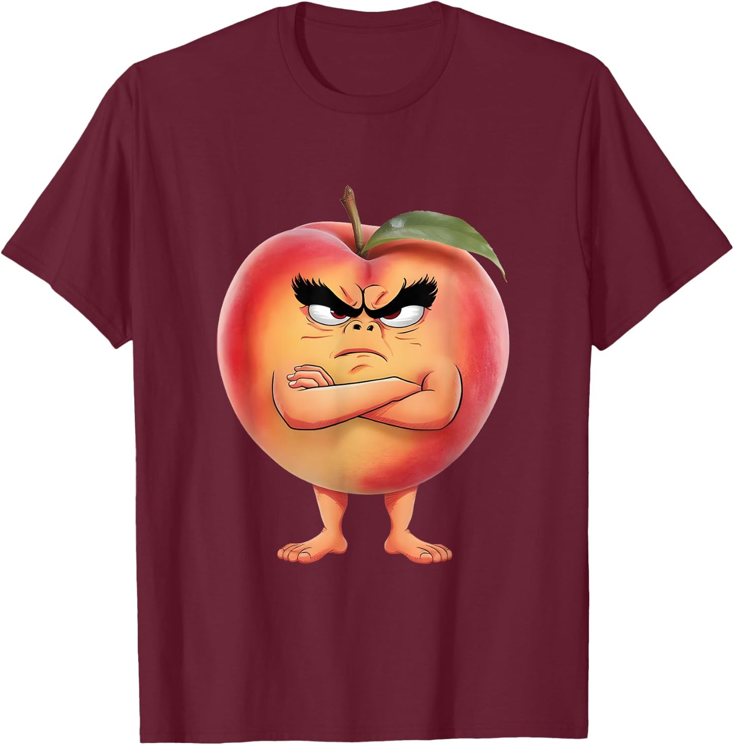 Fruits à la pêche en colère T-Shirt - T-Shirt | Maroon