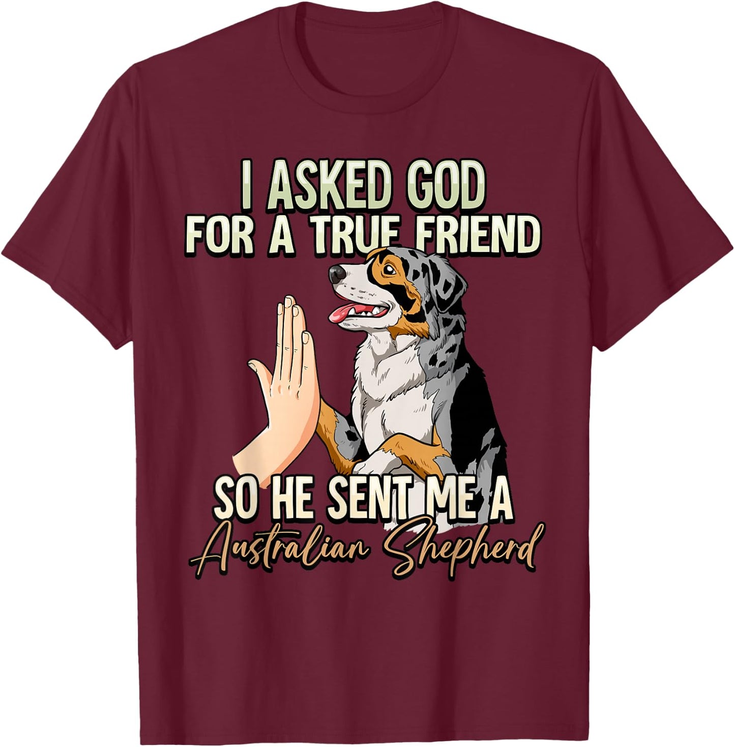 Australian Shepherd T-Shirt - T-Shirt | Maroon