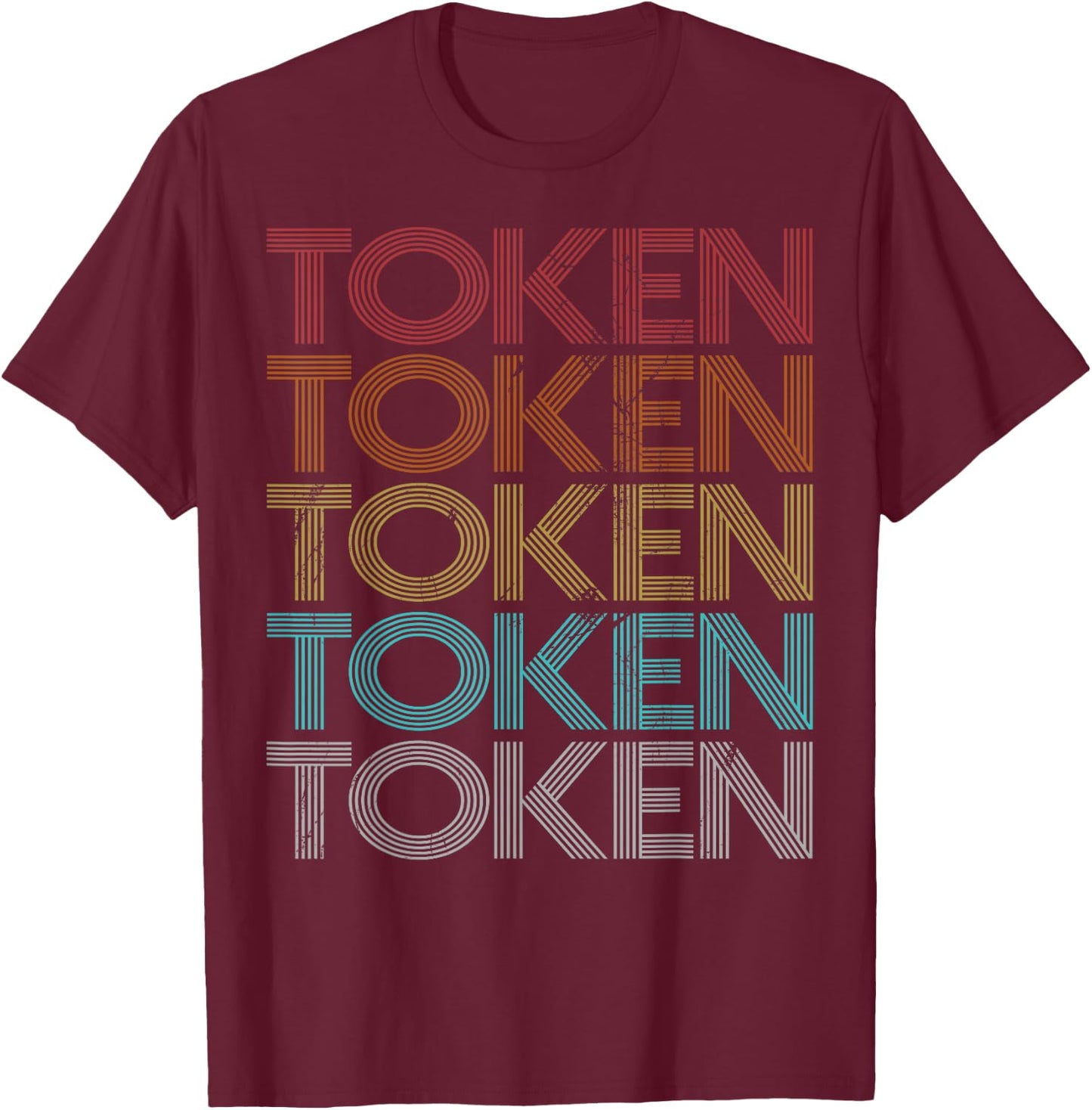 Retro Vintage Token T-Shirt - T-Shirt | Maroon