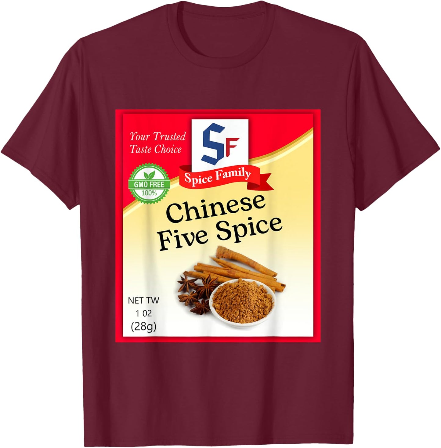 Chinese Five Spice Condiment Holiday Spice Group Costumes T-Shirt - T-Shirt | Maroon