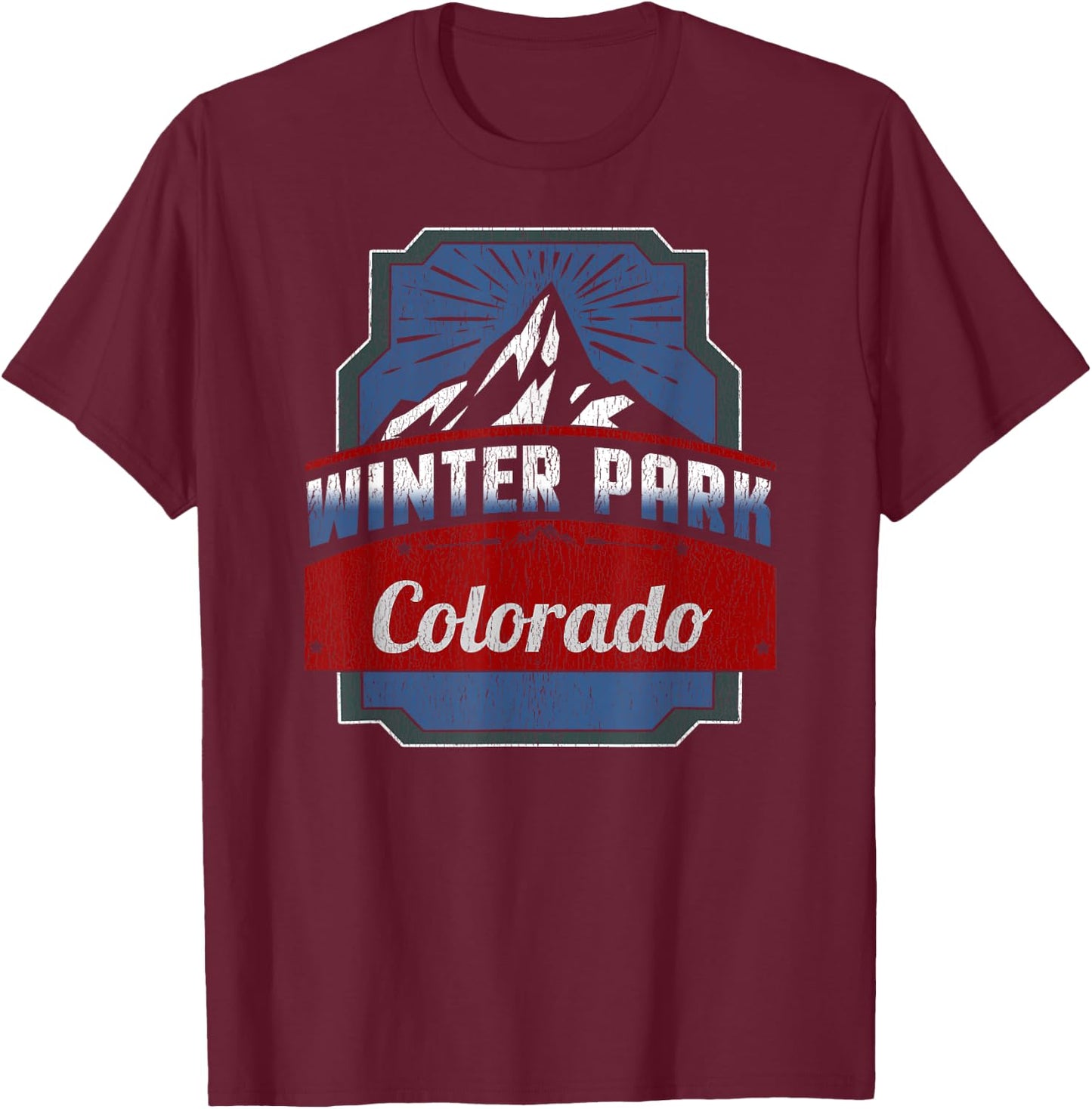 Winter Park Colorado Ski Trip T-Shirt - T-Shirt | Maroon