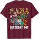 Mama of the Birthday Boy Zoo Bday Safari Celebration T-Shirt - T-Shirt | Maroon