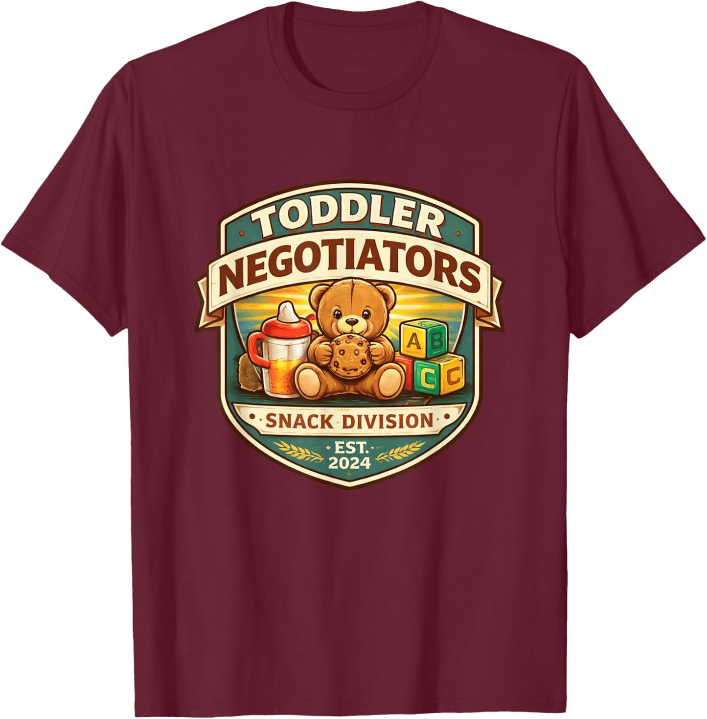 Professional Toddler Negotiator Funny Parenting Quotes T-Shirt - T-Shirt | Maroon