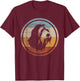 Retro Style Bearded Collie Hund T-Shirt - T-Shirt | Maroon