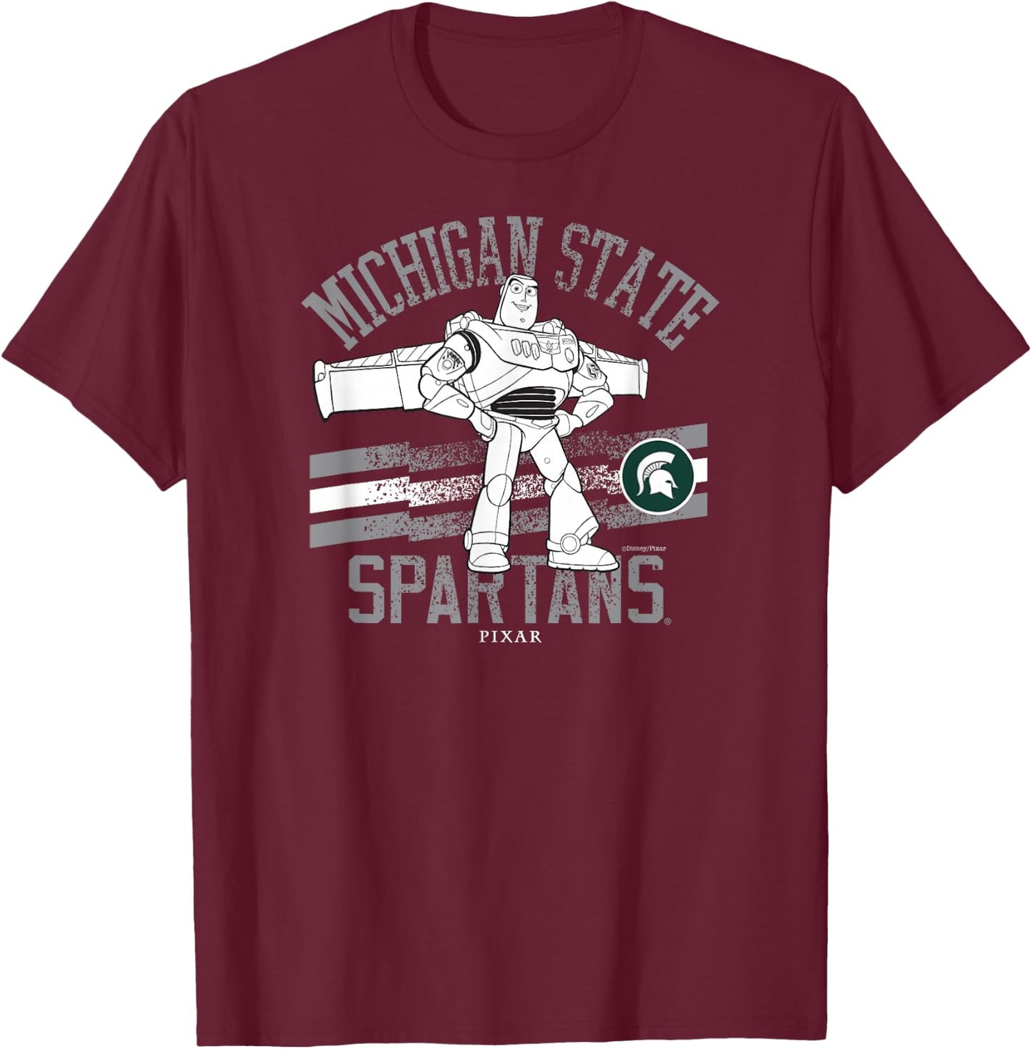 Michigan State Spartans Buzz Lightyear Vintage Dark Heather T-Shirt - T-Shirt | Maroon