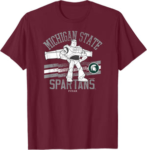 Michigan State Spartans Buzz Lightyear Vintage Dark Heather T-Shirt - T-Shirt | Maroon