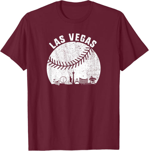 Las Vegas Skyline Baseball Fan Vintage Baseball Las Vegas
