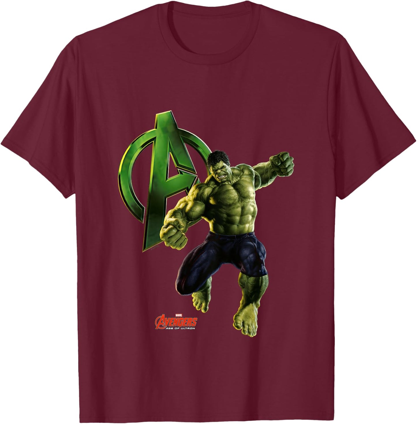 Kids Avengers Age Of Ultron Hulk T-Shirt - T-Shirt | Maroon