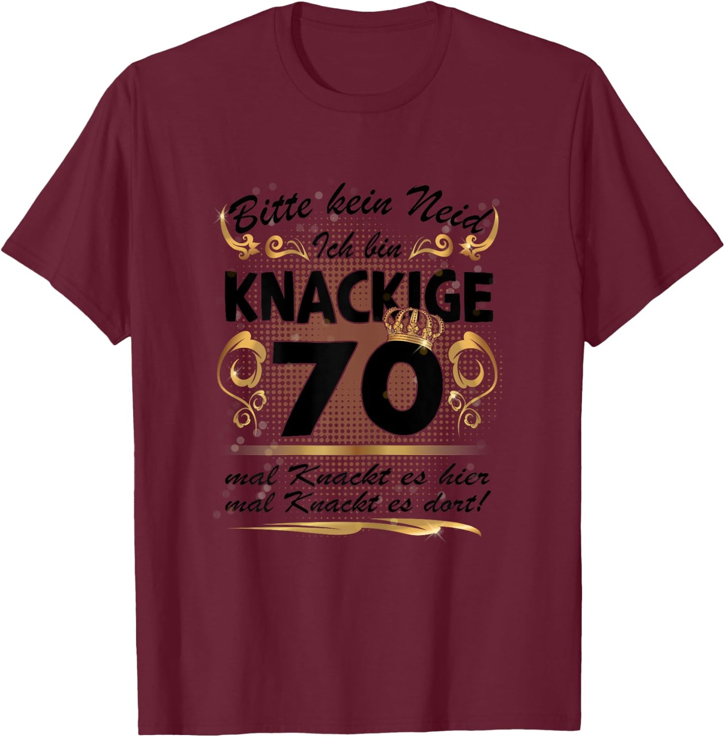 Women's 70 Years Old Grandma Mama 70th Birthday Sayings Funny Women , White, s T-Shirt - T-Shirt | Maroon