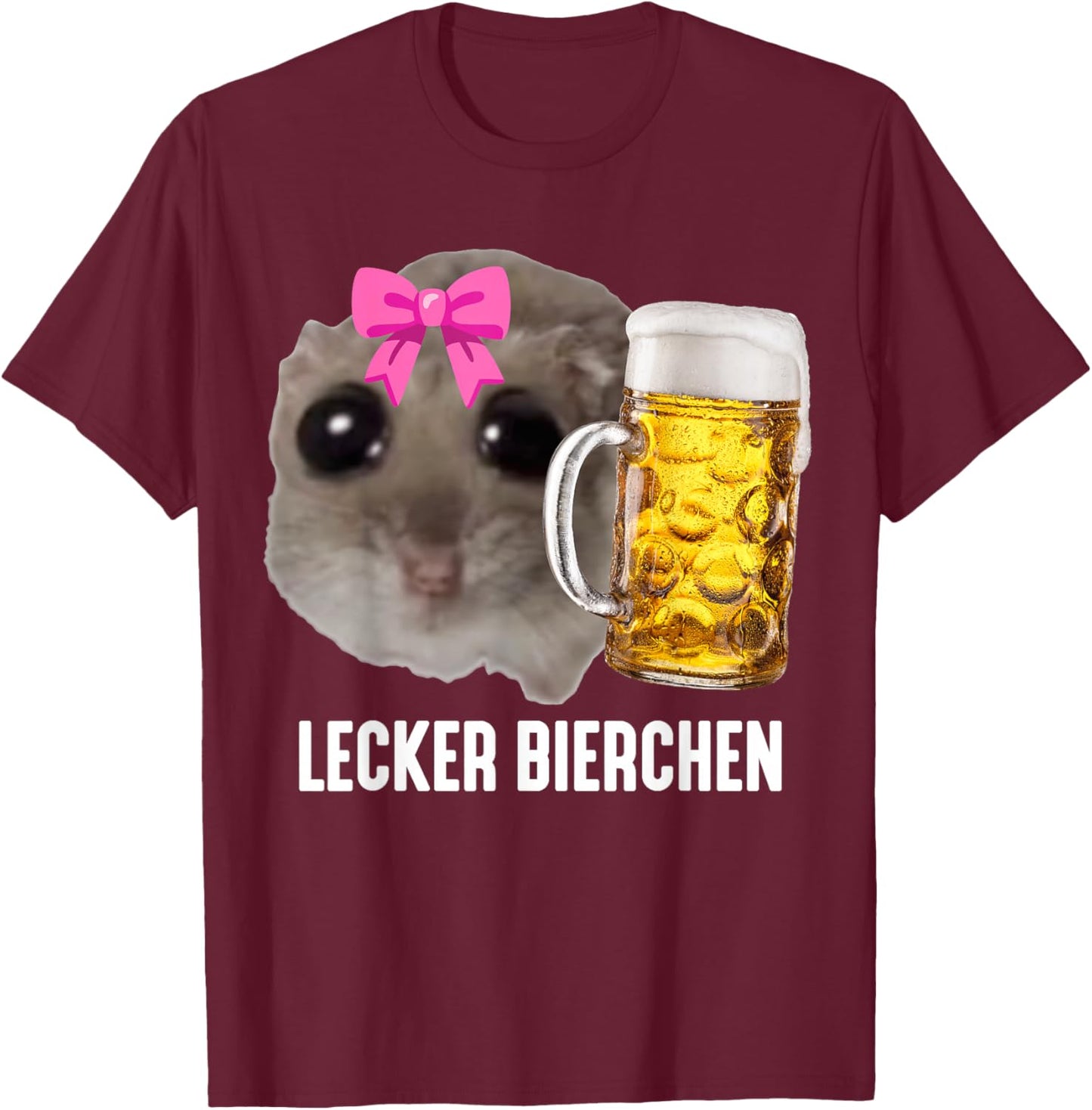 Tasty Beer X Sad Hamster Meme Beer Wheat Beer White Beer , black T-Shirt - T-Shirt | Maroon
