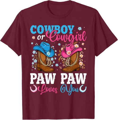 Cowboy Or Cowgirl Paw Paw Loves You Gender Reveal Party