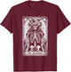 Esoteric Skeleton Occult Spiritual - Tarot Cards , Black, S T-Shirt - T-Shirt | Maroon