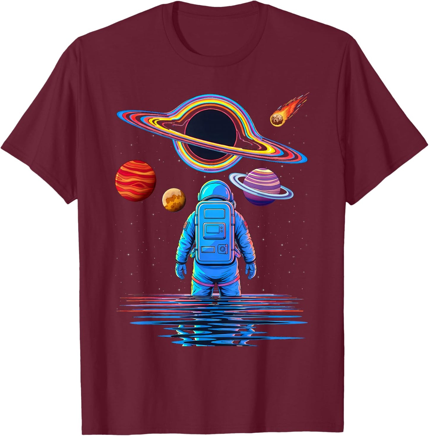 Black Hole Physics Universe Astrophysicist Astrophysics Kids T-Shirt - T-Shirt | Maroon