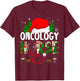 Merry Christmas Oncology Nurse RN Oncologist Nursing T-Shirt - T-Shirt | Maroon