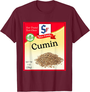 Cumin Condiment Costume Holiday Spice Costumes T-Shirt - T-Shirt | Maroon
