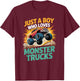 Boys Monster Truck T-Shirt - T-Shirt | Maroon