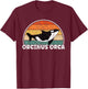 Orcinus Orca - Orcas Retro Distressed T-Shirt - T-Shirt | Maroon