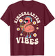Flamingo Back to School Kindergarten Vibes Teacher Men Women Girls Kids T-Shirt - T-Shirt | Maroon