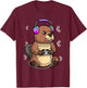 Beaver Playing Video Game Rodent Gaming Gamer Kids Boys T-Shirt - T-Shirt | Maroon