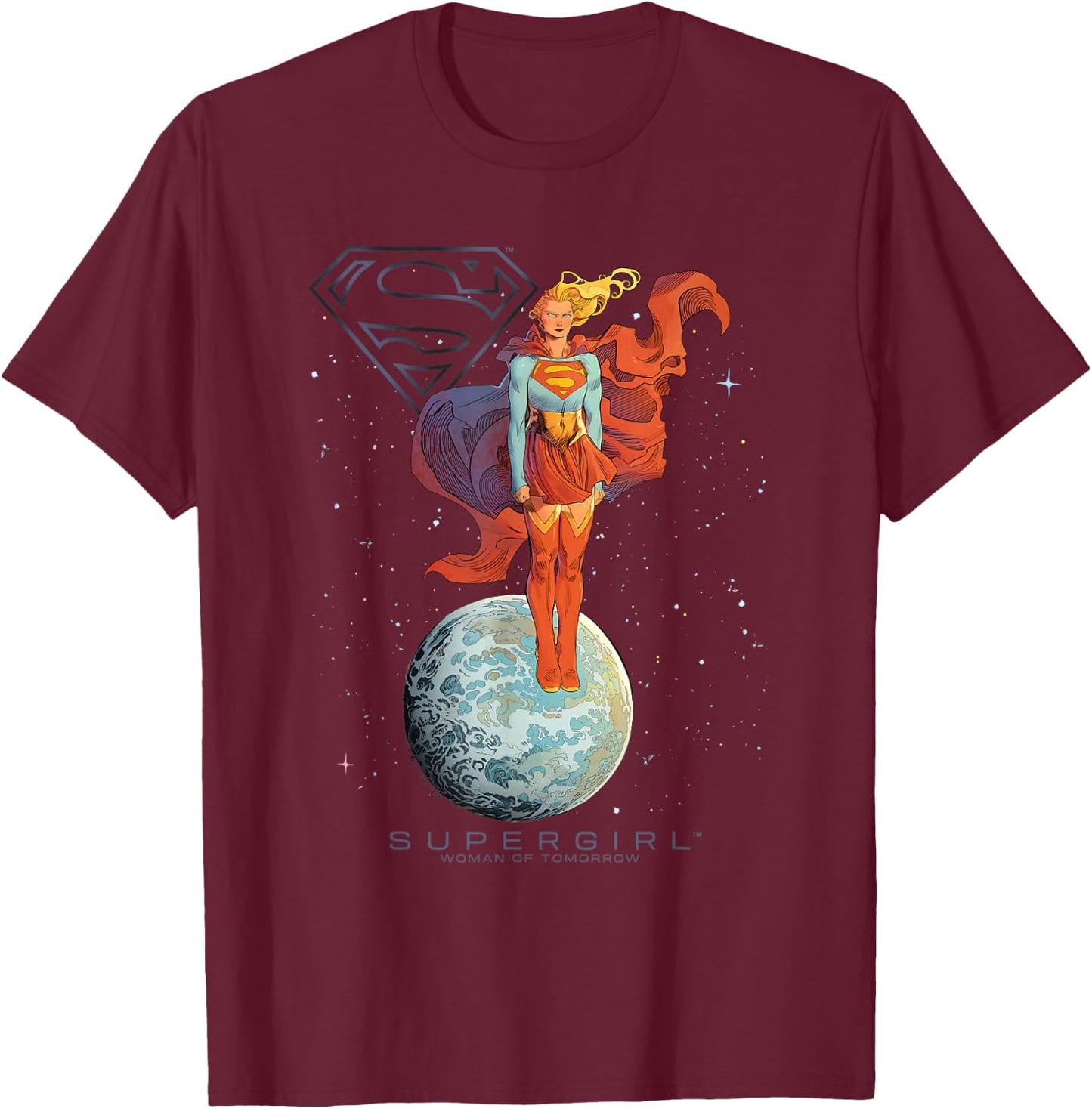 Supergirl Galactic Woman of Tomorrow T-Shirt - T-Shirt | Maroon