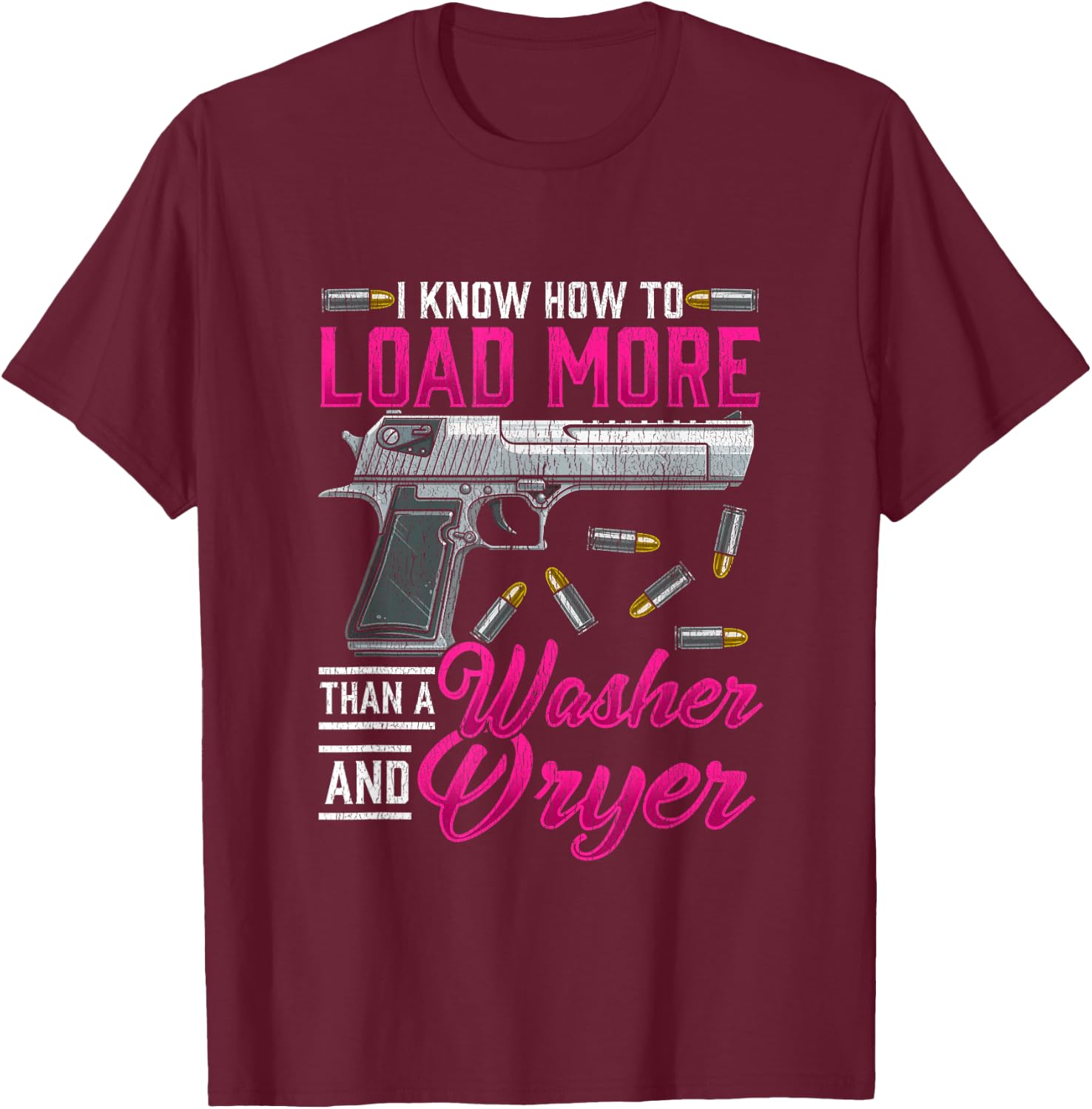 Funny Gun Lover Women Shooting Enthusiast Small T-Shirt - T-Shirt | Maroon