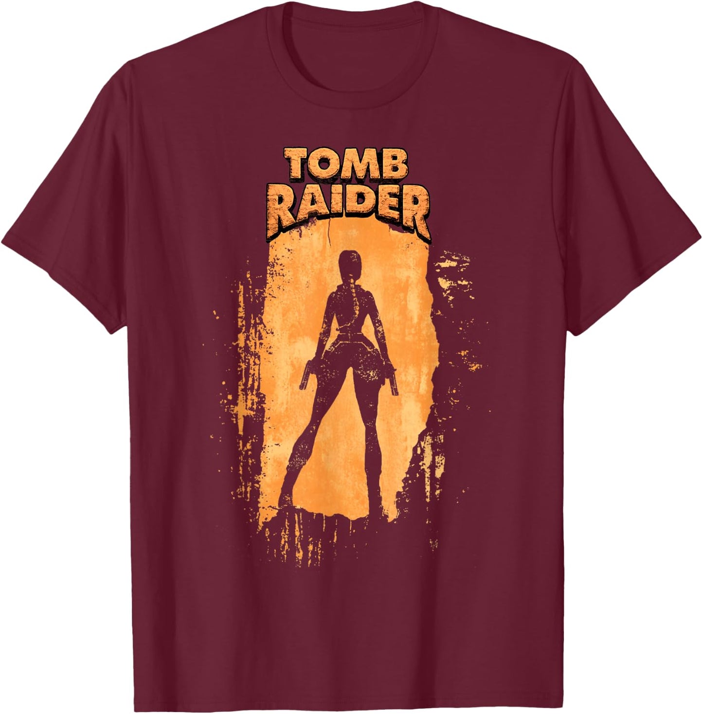 Offizielles Tomb Raider Lara Croft Adventure Begins Vintage T-Shirt - T-Shirt | Maroon
