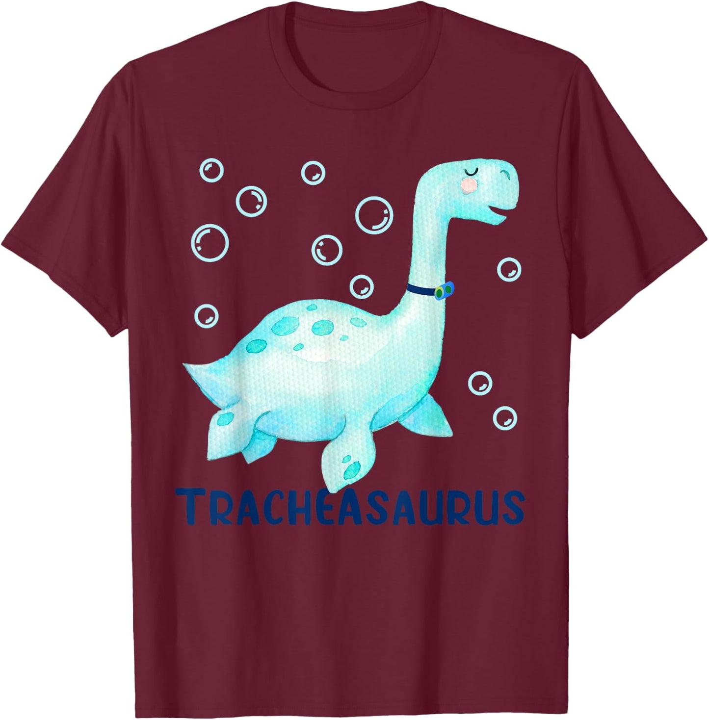 Tracheasaurus Tracheostomy Awareness T-Shirt - T-Shirt | Maroon