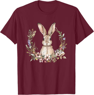 Bunny Lover Graphic Design Rabbit Owner , Black, S T-Shirt - T-Shirt | Maroon