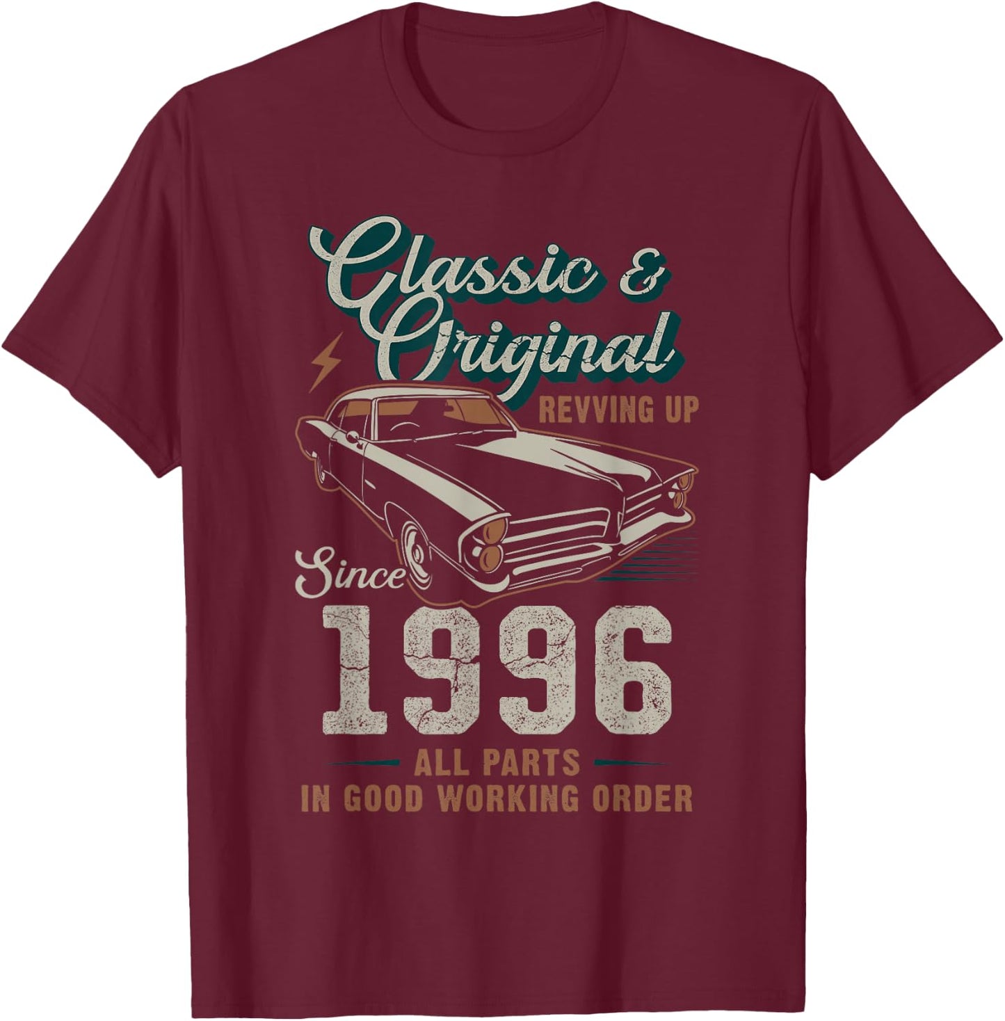 Née en 1996 Voiture ancienne 30e anniversaire T-Shirt - T-Shirt | Maroon