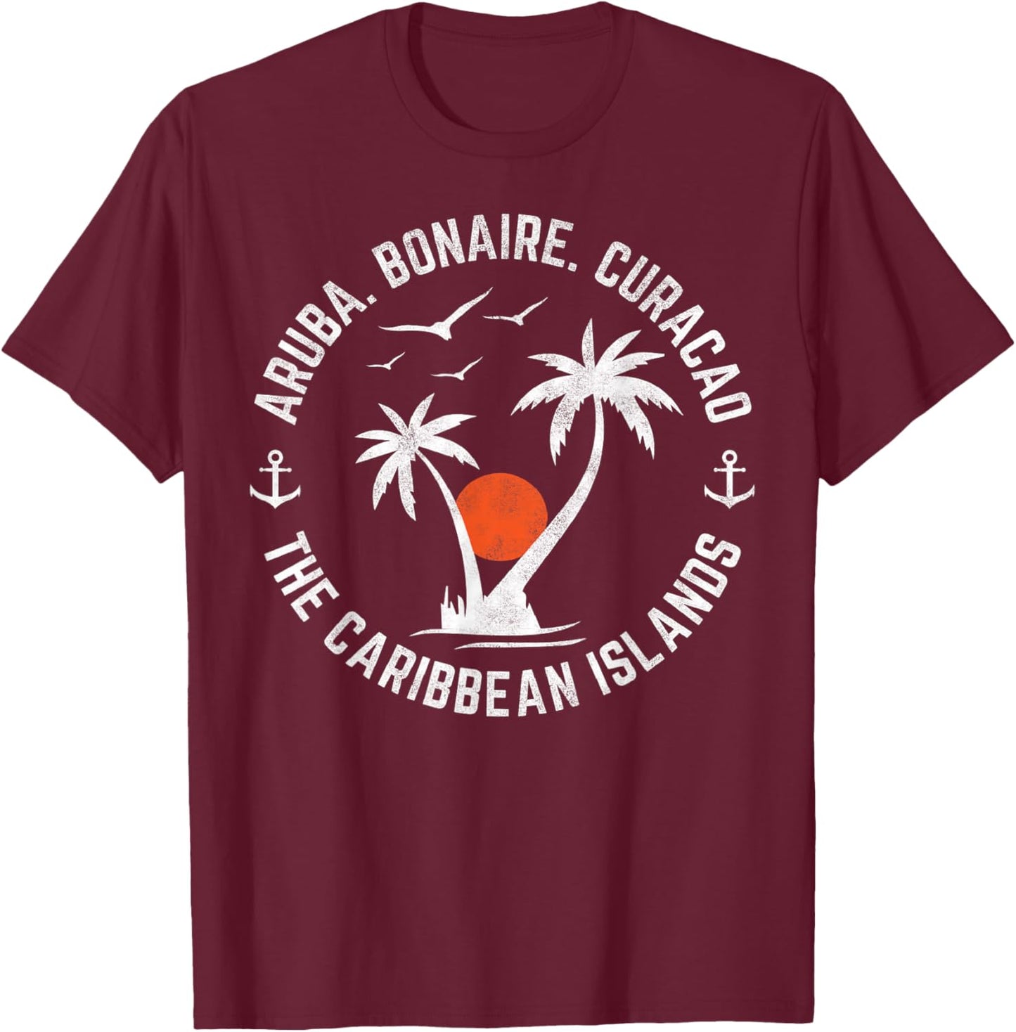 Souvenir Aruba Bonaire Curacao Caribbean Islands Vacation T-Shirt - T-Shirt | Maroon