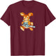 Chainsaw Bunny: Vintage-Inspired Dark Humor T-Shirt - T-Shirt | Maroon