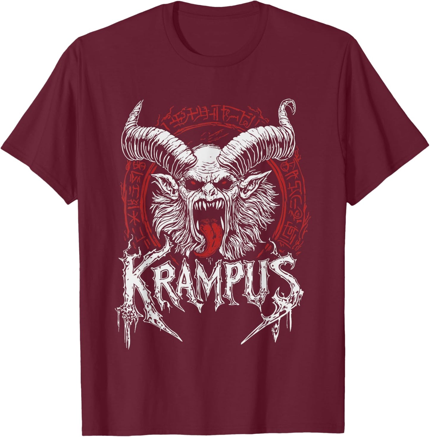 Kramperl Perchten Knecht Ruprecht Christmas Demon Krampus , black T-Shirt - T-Shirt | Maroon