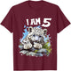 5 Years old 5 birthday Snow Leopards Boy girl Snow Leopard T-Shirt - T-Shirt | Maroon