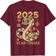 Chinese New Year Zodiac Sign Year Of The Snake 2025 T-Shirt - T-Shirt | Maroon