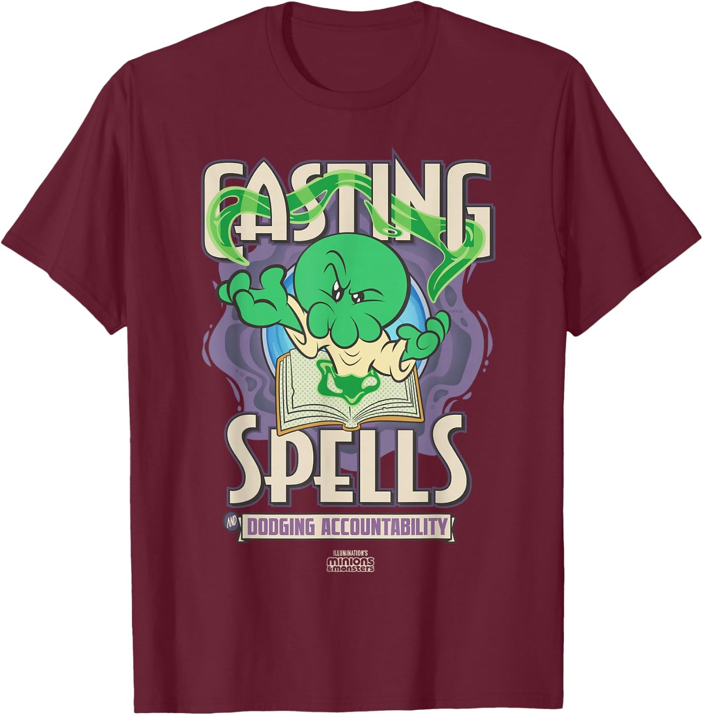 Minions & Monsters Goomi Spells T-Shirt - T-Shirt | Maroon