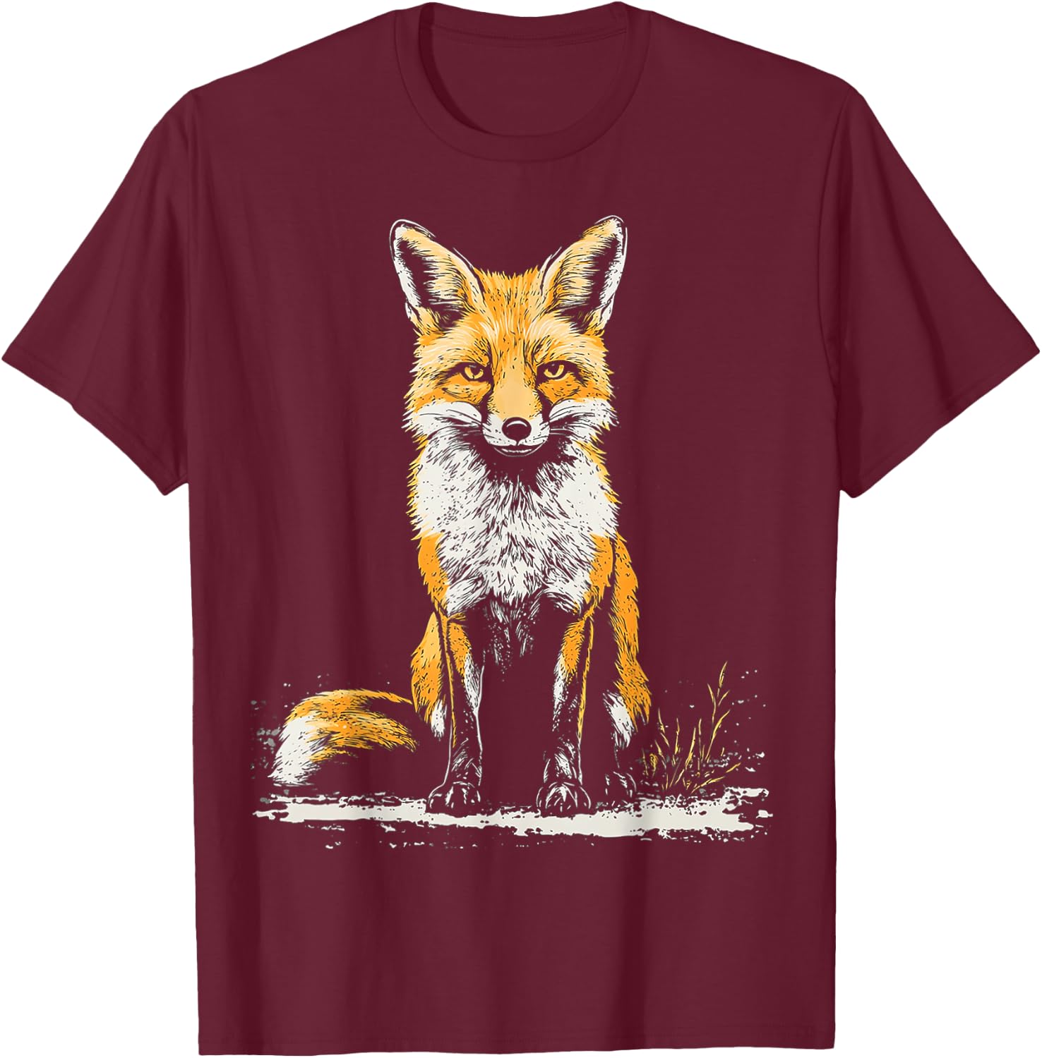 Kit Fox Animal Graphic Artwork Kit renard T-Shirt - T-Shirt | Maroon