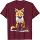 Kit Fox Animal Graphic Artwork Kit renard T-Shirt - T-Shirt | Maroon
