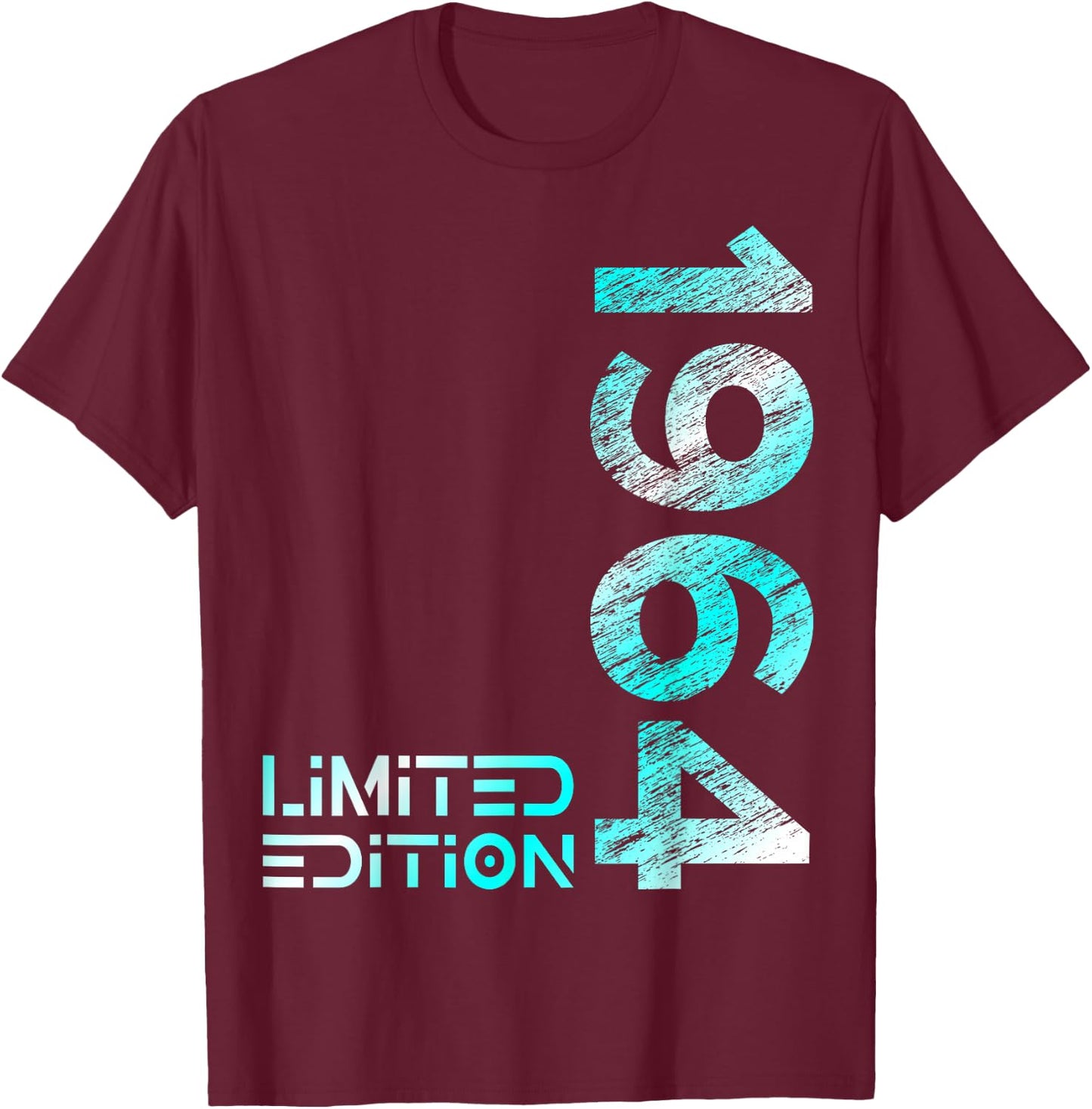 60th Birthday Limited Edition Vintage 1964 Man Woman , black T-Shirt - T-Shirt | Maroon