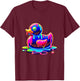 Rubber Duck Ice Cream Drippy Melting liquid Colorful T-Shirt - T-Shirt | Maroon