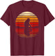 Howler Monkey Sunset Retro Style Safari Vintage 70s T-Shirt - T-Shirt | Maroon