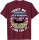 DIY Dad Fathers Day Can Fix It Handyman Swiss Army Knife T-Shirt - T-Shirt | Maroon