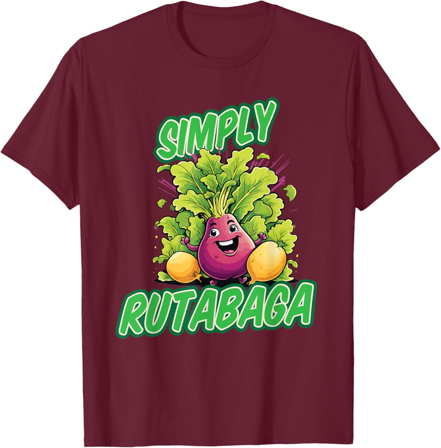Rutabaga Fan Vegetarian Fun Kohlrabi Costume T-Shirt - T-Shirt | Maroon