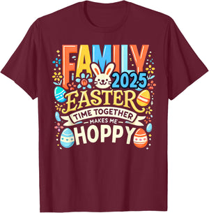 Family Easter 2025 Easter Crew Matching Group T-Shirt - T-Shirt | Maroon