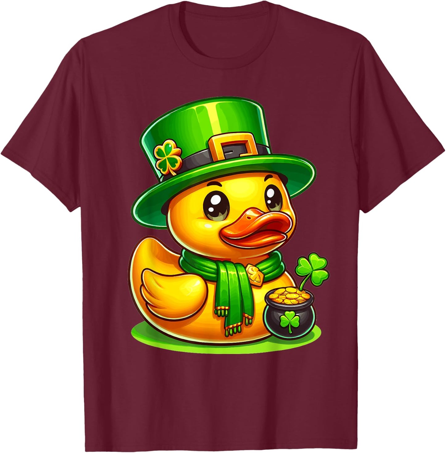 St Patricks Day Yellow Rubber Duck Cruise Ship Cruising T-Shirt - T-Shirt | Maroon